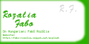 rozalia fabo business card